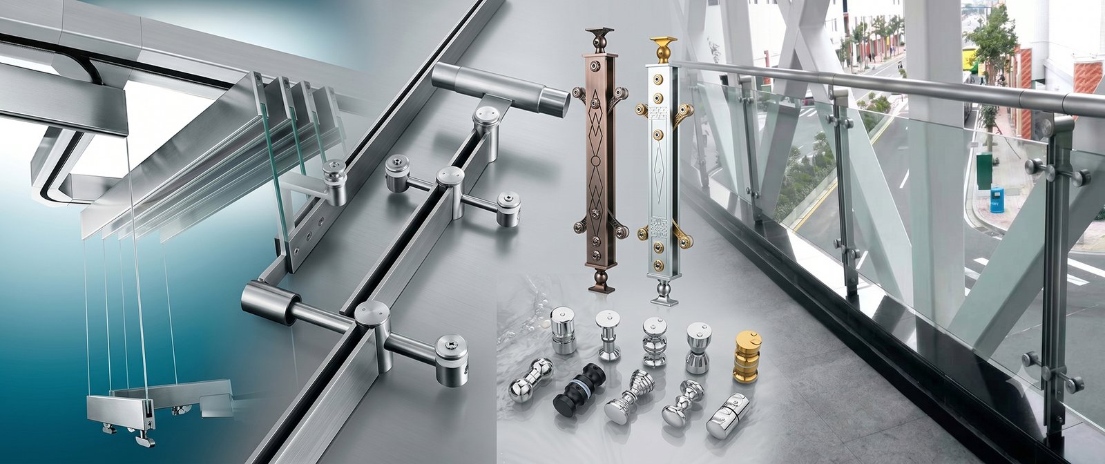 Glass Handrails and Glass Door Hardware